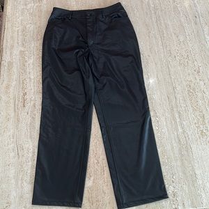 Scoop Relaxed Faux Black Leather Pant with Pockets super soft (size 8-10)